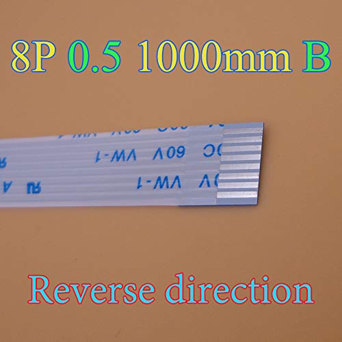 Gimax 10pcs/lot New 8-pins 8pin FFC FPC flat flexible cable 0.5mm pitch 8 pin Reverse Length 1000mm 100cm 1 meter 8p Ribbon Flex Cable