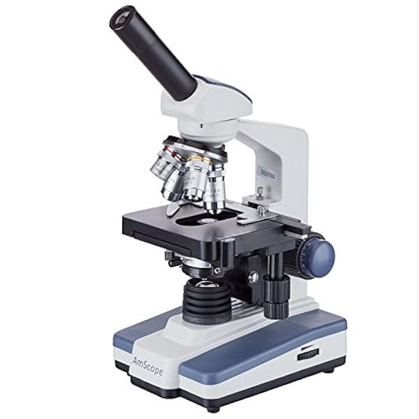 AmScope - 40X-2500X LED Digital Monocular Compound Microscope with 3D Stage 1.3MP USB Camera Imager
