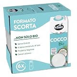 Matt, Cocco Bio, Bevanda Vegetale Senza Lattosio e Senza Zuccheri Aggiunti, Bevanda Fresca e Dissetante a Basso Contenuto di Grassi, Gusto Delicato e Dolce, Alimentazione Sana, Confezione da 6x1L