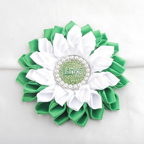 Image of CENWA Sorority Brooch Gift Green Sorority Sister Flower Brooch Pin Greek Sorority Gift for Women