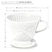 Creano XXL Porcelain Coffee Dripper White - Ceramic Cone Brewer - Pour Over Coffee Maker - Filter Size 4 - huge and heavy quality 800gr/28oz - 6 Colours availeble