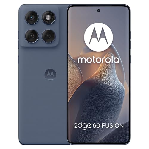 Image of Motorola Moto Edge 60 Fusion 5G Ai (Compatible with Tmobile Mint Tello & Global) (256GB+8GB) NFC 50MP Triple Cam Dual Sim 6.67 inch Curved XT2503-1 Latino American Version (Slipstream (Blue))