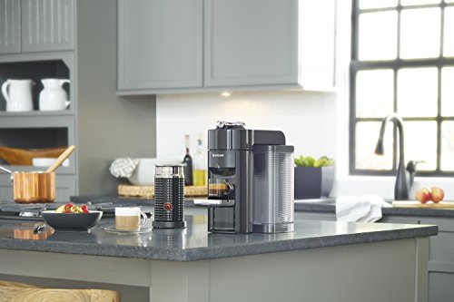 Image of Nespresso Vertuo Evoluo Coffee and Espresso Machine with Aeroccino by De'Longhi, Black