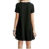 MOLERANI-Womens-Casual-Plain-Simple-T-Shirt-Loose-Dress MOLERANI Women's Short Sleeve Shirt Casual Loose Swing Dress, Black, Medium