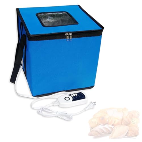 Caja de prueba de masa, control preciso de temperatura, adecuada para hacer pan, caja de fermentación multifuncional reutilizable con asa