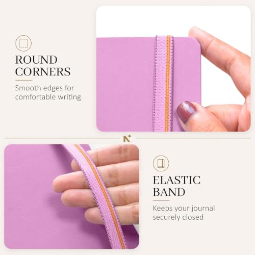 Image of NEORAH -B5 DOTTED | 368 Pages - 110 Gsm | PAGE A DAY JOURNAL (25x17.5 cm)-Hardcover Dot Grid Notebook |Back Pocket |3 Silk Book Mark - Completely HANDMADE for Journaling,Note Taking- LAVENDER