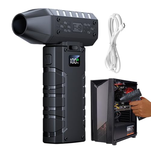 Holdes Bärbar luftblåsare - Uppladdningsbar luftrenare för bil och dator, högtryckstvätt med hög hastighet för kontor, bil och sovsal