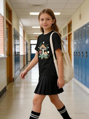 Image of Girls' Graphic Tees Summer Cute Tops Casual Short Sleeve Crew Neck T Shirts