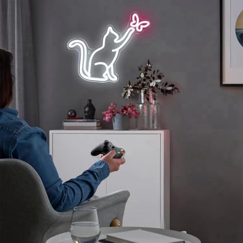 Lumière LED panneau chat interrupteur variable décoration chambre - 4