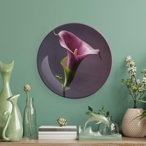 Plato Decorativo de Porcelana Bone China Lirio Morado 6 pulg miniatura 5