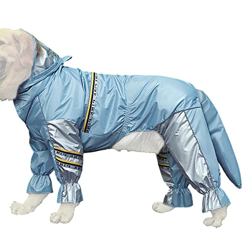 Capa de chuva impermeável para cães | Roupas de chuva leves ajustáveis para animais de estimação | C
