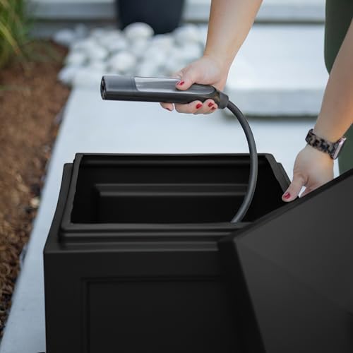 Mayne Fairfield Garden Hose Bin - Black - 17in L x 17in W x 18in H - Holds up to 100 ft. of standard garden hose (5858-B) by Mayne - Image 6