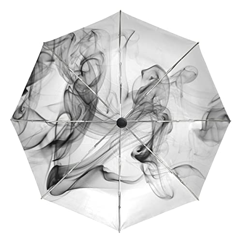 Parapluie automatique Vnurnrn au design d'art de fumée abstraite