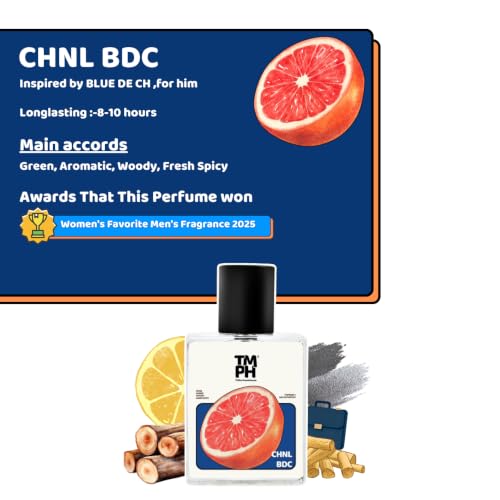 Image of TMPerfumehouse Chnl BDC EDP for Men | Freshspicy, Aromatic & Long Lasting Perfume Spray | Citrus, Amber & Woody Fragrance | Luxury Gift for Him | TMPH | 50ml