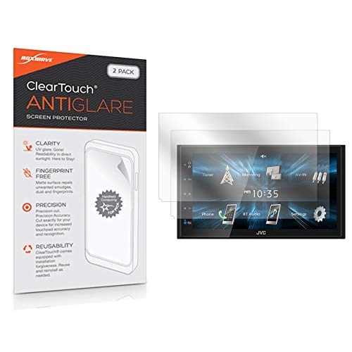BoxWave Screen Protector Compatible with JVC KW-M150BT - ClearTouch Anti-Glare (2-Pack), Anti-Fingerprint Matte Film Skin for JVC KW-M150BT, JVC KW-M150BT, KW-M560BT, KW-M56BT
