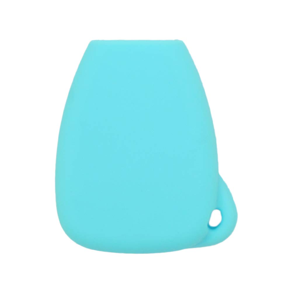 BROVACS Silicone Cover Protector Case Holder Skin Jacket Compatible with DODGE JEEP CHRYSLER MITSUBISHI 4 Button Remote Key Fob CV9752 Light Blue - Image 2