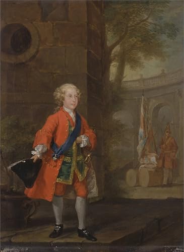Tableau Toile Guillaume Auguste de Cumberland par William Hogarth Décoration Murale 60x90cm
