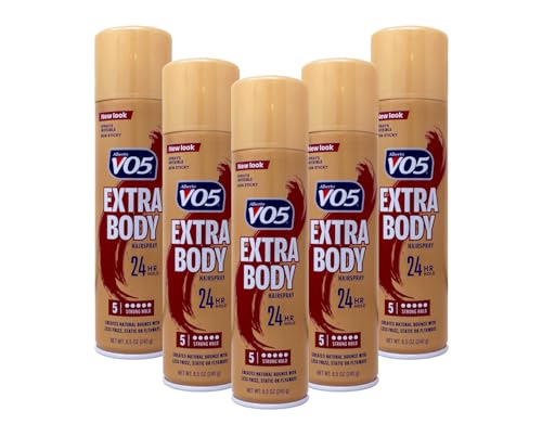 5 Pack - VO5 Crystal Hairspray, Extra Body 8.5 oz Each