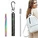 Eco Friendly Reusable Straws Set - Portable Metal Straws with Storage Case | Perfect for Water Juice Smoothies and On-the-Go Use with Easy Cleaning Accessories Versatile for All Beverages