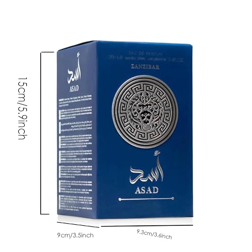 Zanzibar Asad EDP Spray for Men - Long-Lasting Fragrance