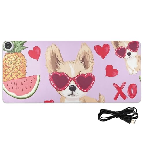Tapis de souris chauffant rose : cadeau Saint-Valentin bureau