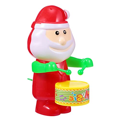 Abaodam 3pcs Santa Claus Funny Clockwork Xmas Playthings for Interactive Drumming Santa for Family Fun and Festive Atmosphere Random Color