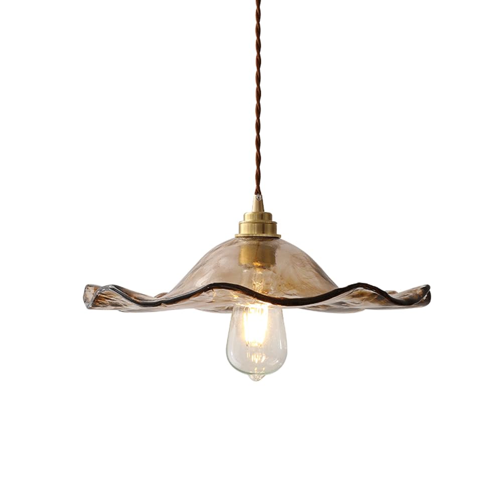 Lampe suspendue E27 en verre au design industriel moderne pour chambre et bar