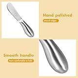 Ulsam 4pcs Butter Knives Set, Stainless Steel Cheese and Butter Spreader with Ergonomic Handle, Butter Slicer for Cutting and Spreading Butter Honey, Silver, 5 Inch - Image 9