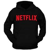 Netflix Movie Hoodie Funny Humor Movie Night Netflix and Chill Tee S-3XL (M) Black