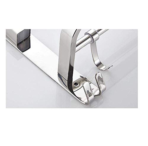 Porte-serviettes double couche pliable 60cm en acier inoxydable - 7
