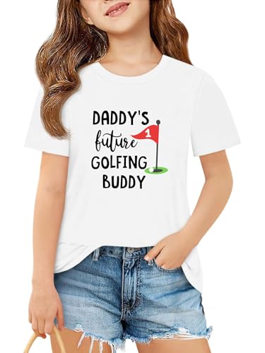 Daddy's Future Golfing Buddy Funny Student T-Shirt Casual Short Sleeve Tee Tops3
