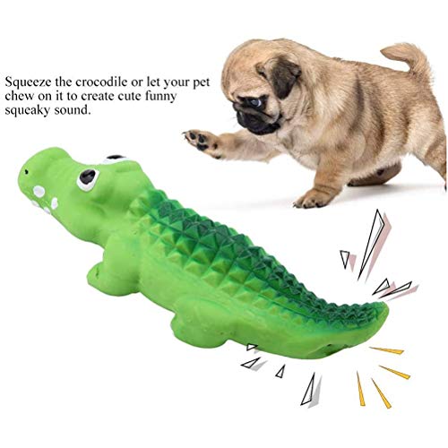 Yusat Pet Toy Dog Toys,Pet Chew Crocodile Toy,Resistant Latex Sounding Toy Dog Training Toy for Puppies, Assorted Color, 22cm - Image 2