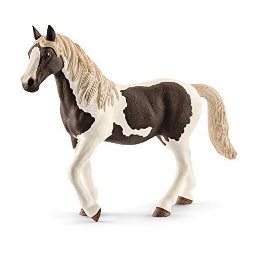 Schleich Farm World, Realistic Horse Toys for Girls and Boys, Pinto Mare Spotted Horse Figurine, Ages 3+