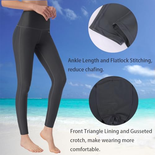 Image of Ubestyle UPF 50+ High Waist Women's Swim Pants Swim Leggings Swimming Tights Rash Guard Pants Sun Protective