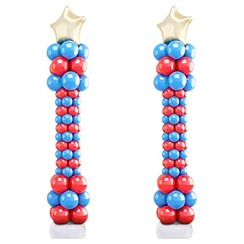 image for Pllieay 6.5 Feet Balloon Arch Stand with Base, 2 Set 78.7 Inch Balloon