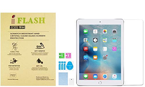 IFLASH Tempered Glass Screen Protector for Apple iPad Air 1/2 & iPad Pro