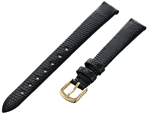 Hadley-Roma Women's 12mm Leather Watch Strap, Color:Black (Model: LSL700RA-120)