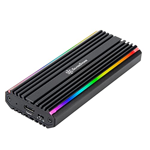 Caja Externa SilverStone USB-C 3.2 Gen2 NVMe/SATA M.2 SSD miniatura 1