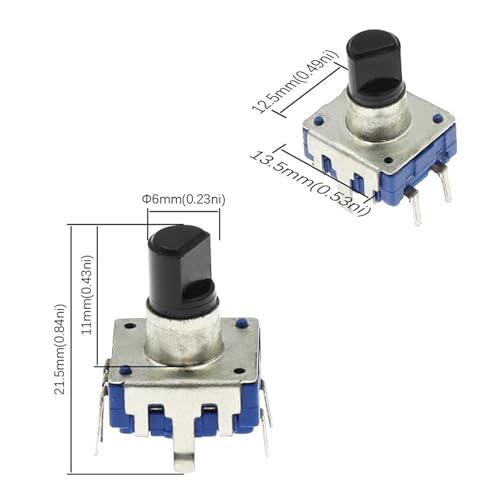 Codificador rotatorio EC12 de 24 posiciones con interruptor de boton y eje de 12.5mm pack de 10 unidades 5