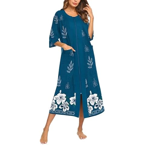 Ekouaer Zipper Robe for Women Cover