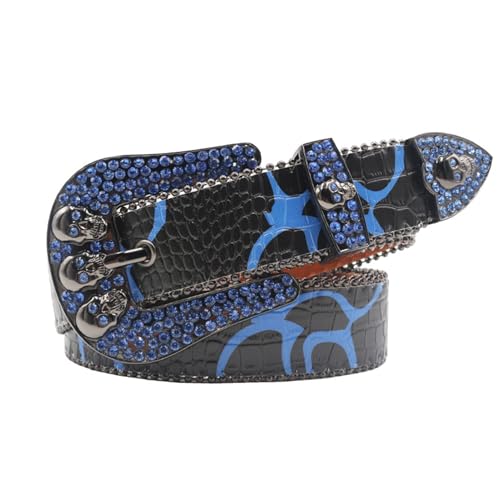 Ceinture dragon argenté gravée main style western cowboy luxe