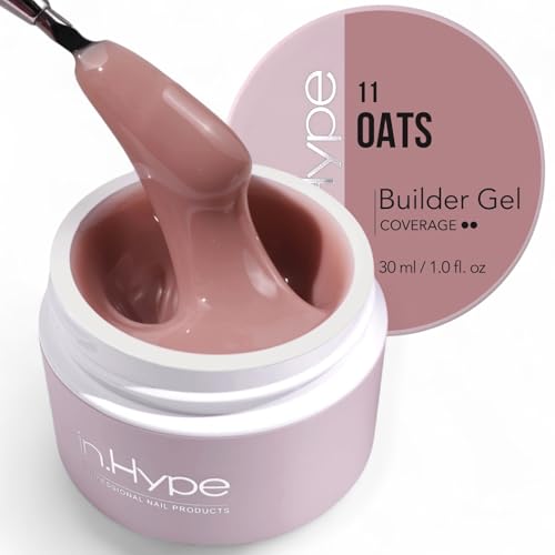 IN.HYPE UV/LED Hard Builder Gel for Nail Extension/Strengthening Oats Nude #11