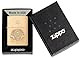 Zippo Sturmfeuerzeug - God Jupiter, Brushed Brass, Laser Engrave - Nachfüllbar - Wiederverwendbar - Windfestes Design - Geschenkbox - Made in USA
