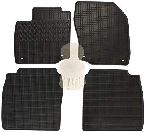 Preisvergleich Produktbild ZentimeX Z734159 Gummifußmatten fahrzeugspezifisch mit Reinigungsbürste