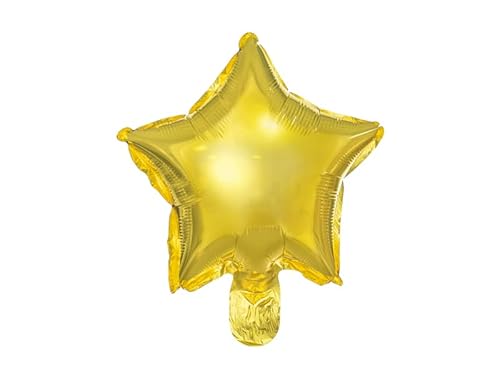 25 palloncini a forma di STELLA stellina ORO lucido 25cm - Pallone in foil Mylar - gonfiabile ad aria - ideale per decorazione composizioni feste, party, compleanno (FORNITO SGONFIO)