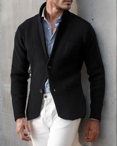 Men's Casual Blazer Open Front Long Sleeve Lightweight Sport Coats Suit Jacket Blazer3