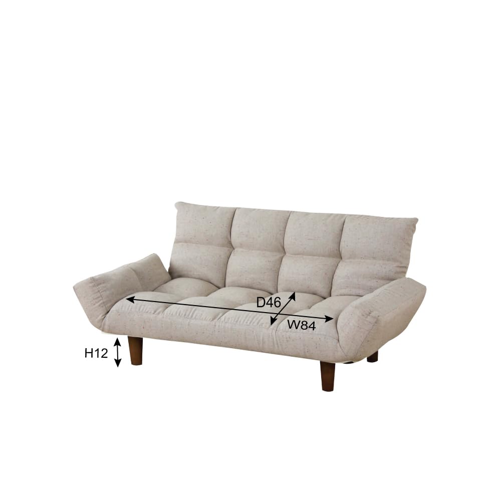 折りたたみカウチソファー ベージュ 折りたたみ式カウチソファ ベージュ