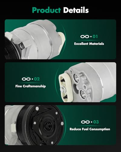 Image of SCITOO AC Compressor Rapid Cooling for Acura SLX 3.5L for Cadillac Allante for DeVille for Eldorado for Seville 4.6L for Isuzu Trooper 3.5L for Oldsmobile Aurora 4.0L 1993-2002 01136512