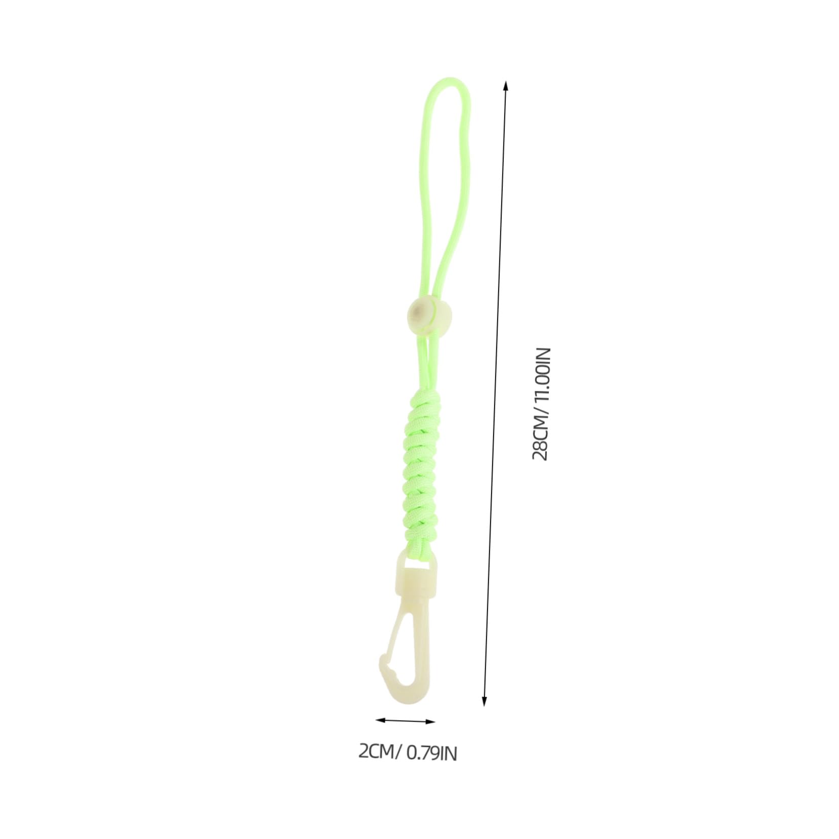 BESPORTBLE Scuba Reel Lanyard Diving Camera Rope Glow-in-The-Dark Buckle Safety Wrist Lanyard for Night Diving