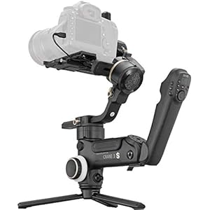 ZHIYUN Crane 3S 3-Axis Handheld Gimbal Stabilizer for DSLR & Camcorders, 6.5KG Payload, Manfrotto Quick Release, Visualizer Control Smooth, Professional Footage for Filmmakers & Creators (Standard)
